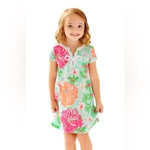 Lilly Pulitzer  Girls Sz8-10 Cap Sleeve Flowered Dress